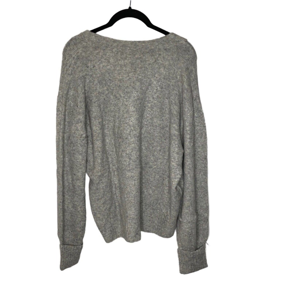 NWT Elan Womens V Neck Sweater Size Large Gray Lightweight Soft & Cozy - Picture 6 of 12